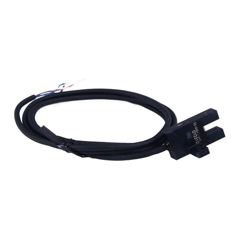 Five Pack U Slot Photoelectric Switch Sensor With NPN Output, black wired U-slot sensor with exposed leads