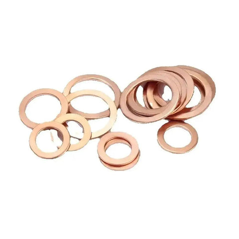 DIY Copper And Stainless Gasket Kit Set 2-10 Pcs Sealing Shim Ring Assortment For M10 To M27 Sump Plugs For Quick DIY Fixes And Washers Heavy Duty Hardware Golden Color M14xOD20x1.5 5Pcs copper and stainless washers