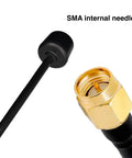 Close-up of two-pack 5.8GHz Long Range FPV Antenna with High Gain 2.5 Decibel LHCP SMA Male for FPV RC Drone and Transmitter.