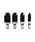 Kickass Eight Piece Wood Plug Cutter Drill Bit Set Made From Heavy Duty Carbon Steel And Titanium Coating For Slick Woodworking Chamfer Jobs features multiple cutting heads.