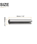 8mm By 40mm Slotted Spring Pin 10 Pack Stainless Steel 304 Dowel Roll Pin shown with dimensions