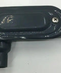Premium Heavy Duty 1/2 Inch PVC Coated LR Conduit Body with 90 degree bend for easy wire routing.