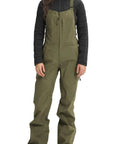 Women's Insulated Waterproof Snow Bibs For Skiing And Winter Outdoor Adventures, Durable Windproof Snow Pants Overalls in green