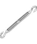 Heavy Duty Stainless Steel Cable Turnbuckle Tensioner Rust Proof Industrial Wire Rope Tightener Adjustable M16 Thread Hardware shown from side