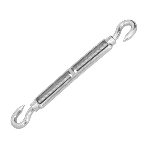 Heavy Duty Stainless Steel Cable Turnbuckle Tensioner Rust Proof Industrial Wire Rope Tightener Adjustable M16 Thread Hardware shown from side