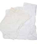Reclaimed White Cotton Shop Rags 25 Lb Box, 18 Inch Towels, Bulk Cleaning Towels for Dusting Polishing Staining, Garage Or Workshop Use, 75 to 125 Towels