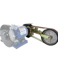Heavy Duty 2X48 Belt Bench Grinder Attachment With 8 Inch Contact Wheel And 7 Inch Disc, belt tensioning mechanism visible.