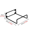 Wall Mounted Metal Pillow Storage Rack for Bedroom Decor Durable Iron Organizer with dimensions in inches and centimeters