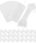 White PVC Blank Hanging Tags With Lanyard 100pcs Waterproof Shipping Labels for Home Brewing DIY