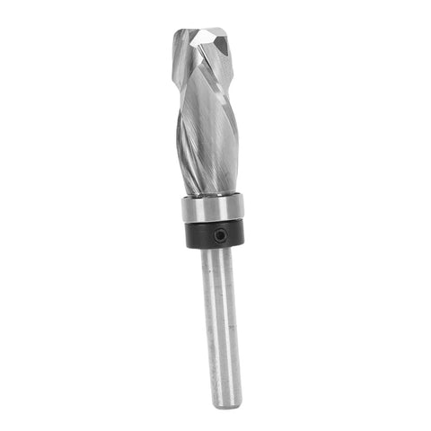 Cool Compression Spiral Router Bit With 1/4 Inch Shank For Fast Wood Trimming, showcasing premium tungsten steel design for clean cuts.
