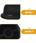 Premium Umbrella Diameter Thread Repair Kit For 6mm Frames Includes 8 Black Plastic Convex End Caps With Smooth Edges And Polished Finish Perfect For Patio Home Garden Upgrades close-up black plastic 6mm umbrella end cap