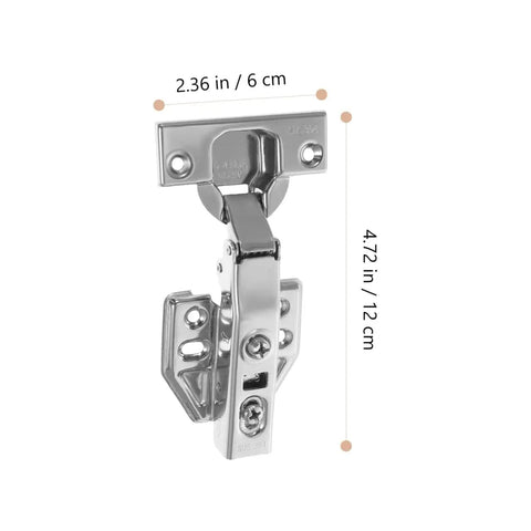 Hidden Cabinet Door Hinges 3 Pack Silent Hydraulic Soft Close No Slam For Kitchen Bathroom Balcony with dimensions