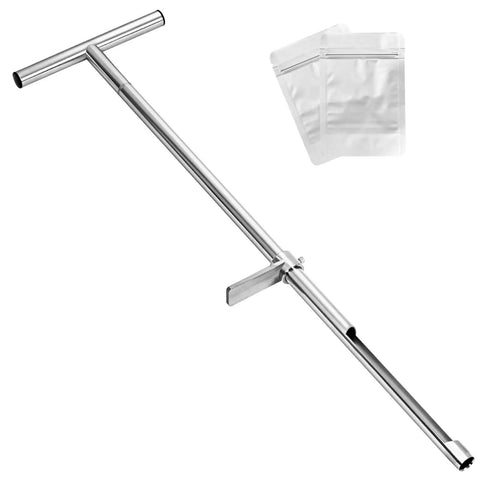 Pro Grade 36 Inch Stainless Steel Soil Probe With Two Piece Design For Garden Testing and Core Sampling in lawn and garden