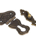 Chic Vintage Bronze Hasp Latch Clamp For Antique Wood Boxes, Retro Zinc Alloy Toggle Catch with decorative design.