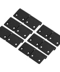 Lift Off Cabinet Hinges Detachable Flag Door Hardware Heavy Duty Stainless Steel Cupboard Fixings six black hinges on display.