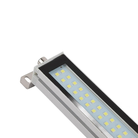 Close-up of Pro Grade Industrial LED Tube Light for CNC Machines and Lathes, IP67 waterproof and explosion proof work lamp housing.