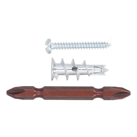 Heavy Duty Wall Anchor Kit With Screws And Drill Bits Zinc Alloy Self Drilling Drywall Anchors For Drywall Plaster Hollow Doors And Mirrors Holds Up To 50 Lb Per Anchor No Pre Drill Installation Great For Shelves, screw, anchor, drill bit