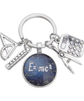 Dope Engineer Keychain Gift For Men And Women Acknowledges Engineers And Teachers as a Must Have Keepsake with math tools and E=mc^2 charm