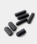 80 Piece Silicone Vacuum Caps Assortment Kit For Carburetors Manifolds And Auto Hoses In 3/8 5/16 1/4 7/32 Inch Sizes Heat Resistant Seals That Keep Your Engine Purrs Without Leaks Or Drips Now. Black silicone vacuum caps shown in six sizes for auto hose and manifold sealing