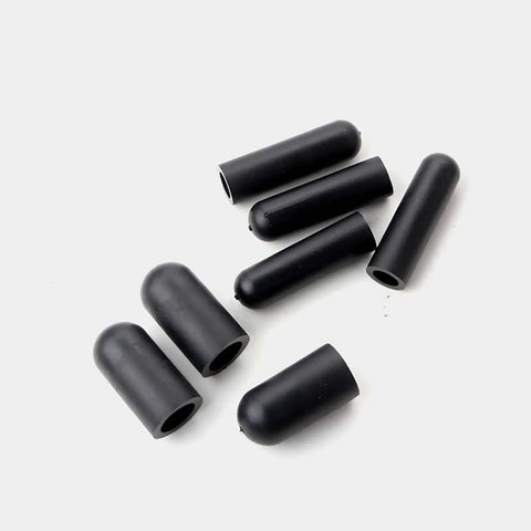 80 Piece Silicone Vacuum Caps Assortment Kit For Carburetors Manifolds And Auto Hoses In 3/8 5/16 1/4 7/32 Inch Sizes Heat Resistant Seals That Keep Your Engine Purrs Without Leaks Or Drips Now. Black silicone vacuum caps shown in six sizes for auto hose and manifold sealing