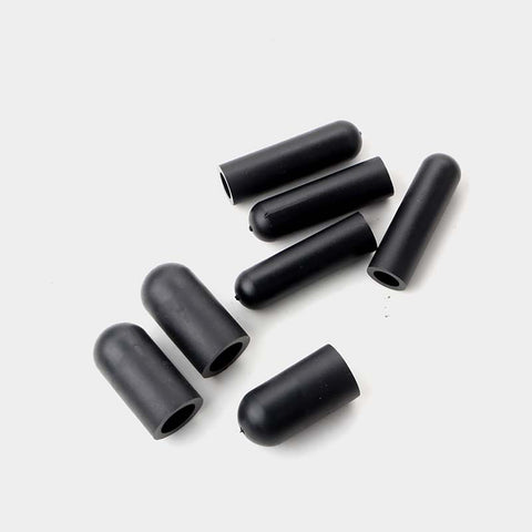 Black rubber hose caps from Six Size Vacuum Hose Caps Kit with 80Pcs for Automotive Carb Lines, Includes 3/8 In, 5/16 In, 1/4 In.