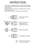 Illustration showing assembly instructions for All In One Micro Cleaning Kit For Vacuums with step-by-step guide
