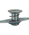 Slick Flush Mount Quarter Turn Panel Fasteners With Self Ejecting Springs,.500 Inch Grip, heavy duty zinc steel fastener close-up view.