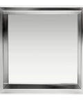 Polished Stainless Steel Square Bath Shower Niche 12 x 12 Inch, Single Shelf, Ready To Mount, Fully Finished Wall Inset Organizer