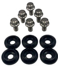New Fender Washers Kit Silver Finish For Cars, Heavy Duty Hardware Set including silver bolts and black washers for mods