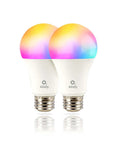 Smart LED Light Bulbs, 16 Million Color Changing Dimmable, Works With Alexa And Google Assistant, RGBCW Color Changing Bulb, Bluetooth And WiFi Enabled, A19 E26, 9W 800LM, Tunable White 1800K-6500K, 2 Pack