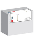 Box packaging of SoHo Floor Lamp 62 Inch In Matte Brass With White Linen Shade And Rotary Switch for living room or office