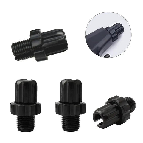 Black Aluminum Brake Lever Adjustment Screws Set For Bikes M10 4 Pack showing 26x10 mm components for precise adjustments