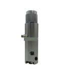 Rugged Airless Paint Sprayer Fluid Filter Manifold With Cover Compatible With 695 1095 And 15C838 Tools side view in metallic finish.