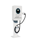 Heavy Duty Offline EV Charging Station For Public Transit And Field Work Crews Featuring Quick Deploy Hardware Bulk Amp Flow And Hassle Free Operation Any Place On The Map, floor standing design with charging cable.