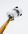 Cool 2:1 Timing Pulley Kit With 16 Tooth And 32 Gear Wheels Plus 6mm Belt Width Perfect For Smooth Machine Motion Control And High-Speed Projects Using Standard 2mm Pitch Gt2 Belts With Multi Bore Options silver aluminum timing pulley with bore and set screws