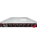 High Capacity 24 Port 400 GbE Osfp Data Center Switch Router Featuring Front To Rear Airflow And Dual Psu rear view showing ports and cooling fans.