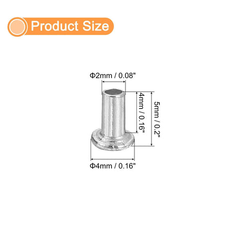 Top Shelf Aluminum Semi Tubular Rivets With Round Flat Head Offering Build Tight Reliability Rust Resistant Hardware Fasteners For Heavy Duty Auto Repair And Professional Shop Jobs