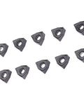 Baxnore 10-piece black-coated carbide turning inserts for CNC lathe and milling, steel/wood/metal machining