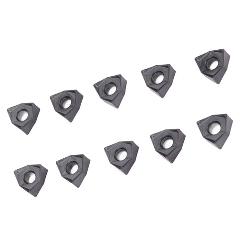 Baxnore 10-piece black-coated carbide turning inserts for CNC lathe and milling, steel/wood/metal machining