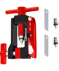 Hydraulic Disc Brake Hose Cutter And Needle Barb Driver Tool For Bikes with 2 spare blades and pushing needles, red and black