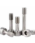Heavy Duty M4x25mm Captive Screws With Hex Socket Cap Head Stainless Steel 5 Piece Set arranged in a group.