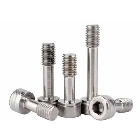 Heavy Duty M4x25mm Captive Screws With Hex Socket Cap Head Stainless Steel 5 Piece Set arranged in a group.