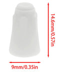 White ceramic wire-nut connector (porcelain twist cap) for 18-8 AWG, 9mm diameter, 14.6mm tall.