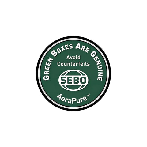 Green insignia showing authenticity for K Series Vacuum Maintenance Kit With Eight Filter Bags, Exhaust Filter And Pre Motor Microfilter