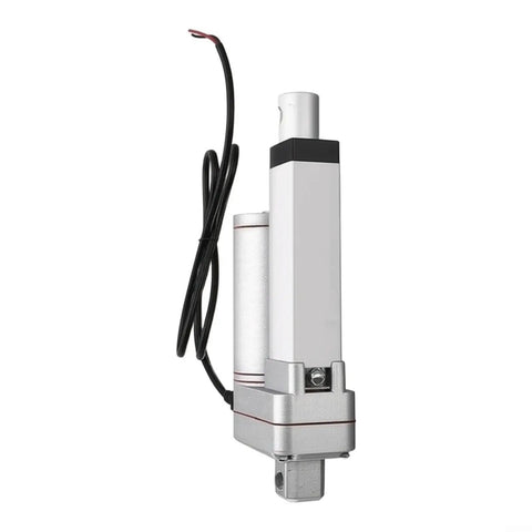 12 To 24 Volt Electric Linear Actuator Serving Up Legit Quiet Thrust And A Rock Solid 1000 Newton Push For Furniture Lifting, silver and black motor design.