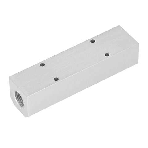 Large Flow Aluminum Pneumatic Manifold Block With G1/2 Inlet And G1/4 Outlets For Industrial Automation And Auto Repair
