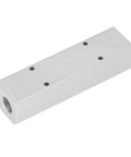 Heavy Duty Large Flow Aluminum Pneumatic Air Manifold Block With 40x40mm Footprint G1-2 Inlet And G1-4 Outlets High Pressure