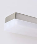 Close-up of brushed nickel finish on 24 Inch Modern LED Vanity Light For Bathroom, Dimmable 24W, Cold White 5000K, 1680 Lumens