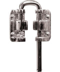 Patio Sliding Door Loop Lock U 9846 With 1-1/8 Inch Hardened Steel Bar And Diecast Base Nickel Plated, front view