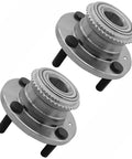 Image of Rear Wheel Bearing And Hub Assembly 2 Pack For Lancer 2002 2003 2004 2005 Replacement MR493619, showing two metal hub units.